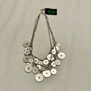 The Limited silver coin bin necklace